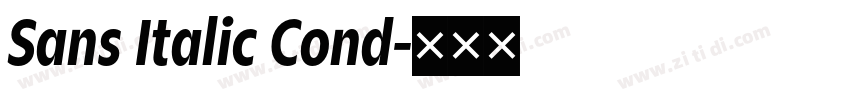 Sans Italic Cond字体转换